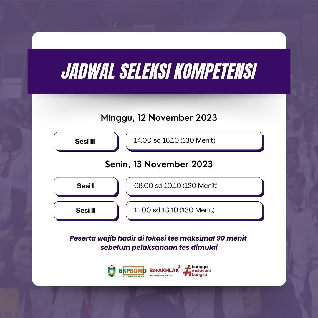 576 Peserta Seleksi PPPK Parepare Ikut Tes, 574 di Makassar, 1 di Nias dan 1 Mamuju, Mulai 12 November