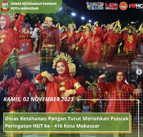 Dinas Ketahanan Pangan Turut Meramaikan Puncak HUT Makassar ke-416 di CPI