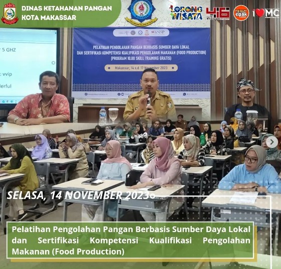 DKP Makassar Gelar Pelatihan Pengelolaan Pangan Berbasis Sumber Daya Lokal