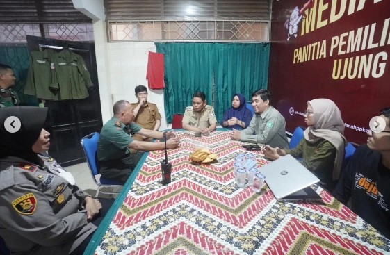 Persiapan Pengamanan Pemilu, Camat Ujung Tanah Rakor Bersama Danramil dan Kapolsek 