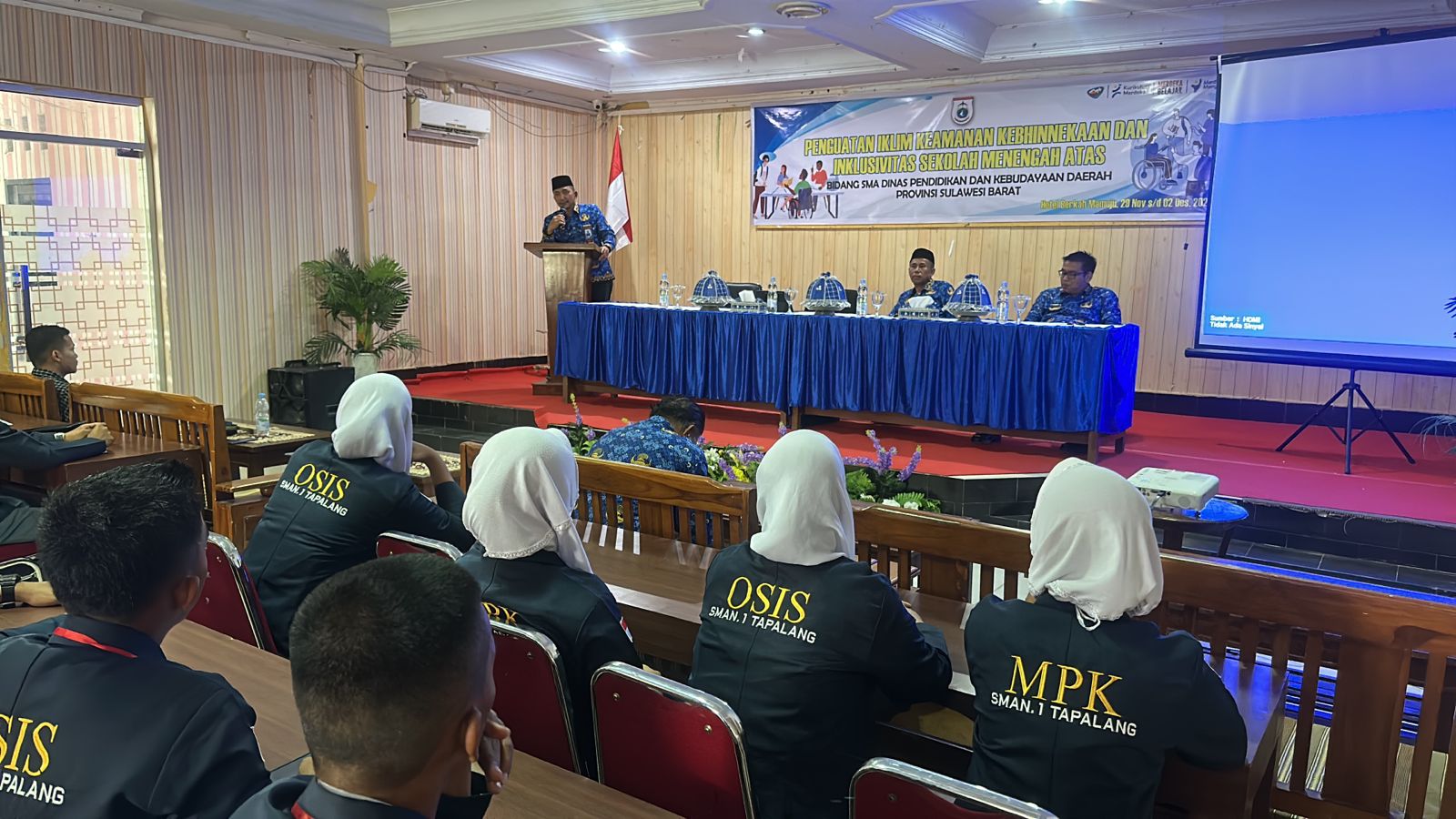 Disdikbud Sulbar Beri Penguatan Iklim Keamanan, Kebinekaan dan Inklusivitas Kepada Ratusan Siswa SMA se-Sulbar