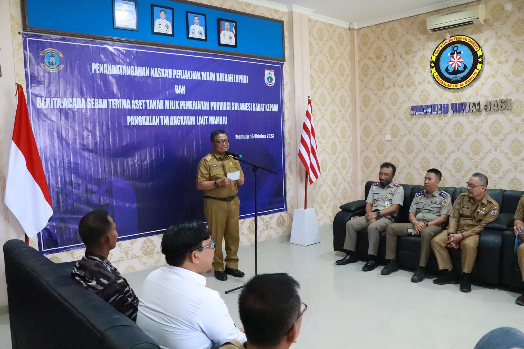 Pemprov Sulbar Teken NPHD Bersama Lanal Mamuju, Jadi Contoh Tertib Administrasi Aset Hibah