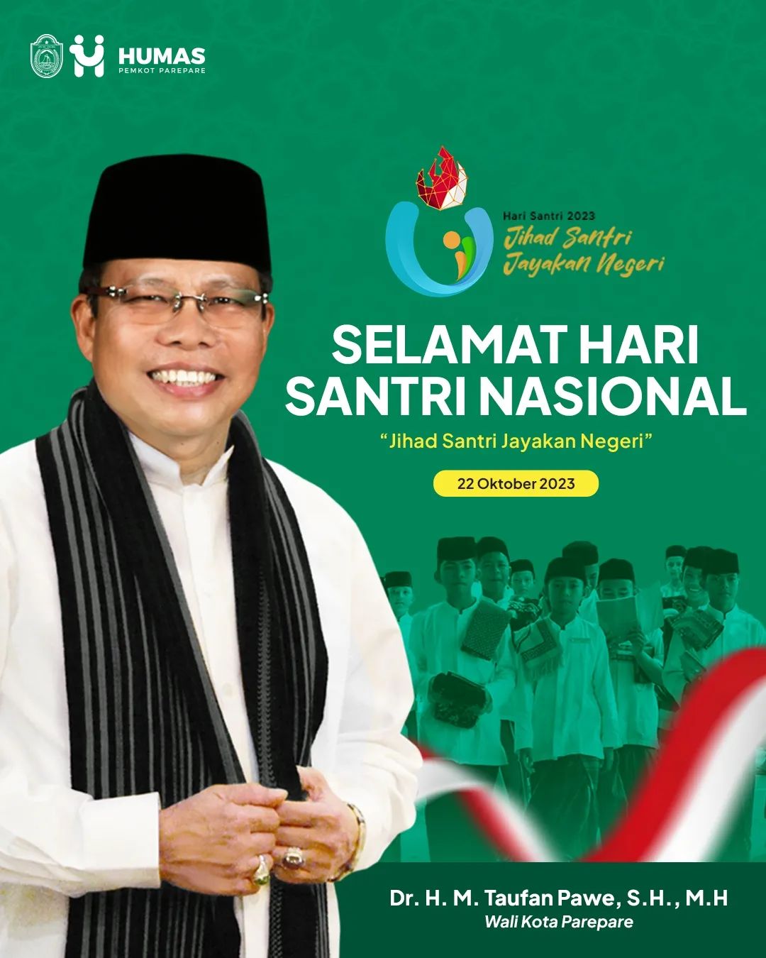 Selamat Hari Santri Nasional, Wali Kota Parepare Harap Santri Jadi Insan Teladan 