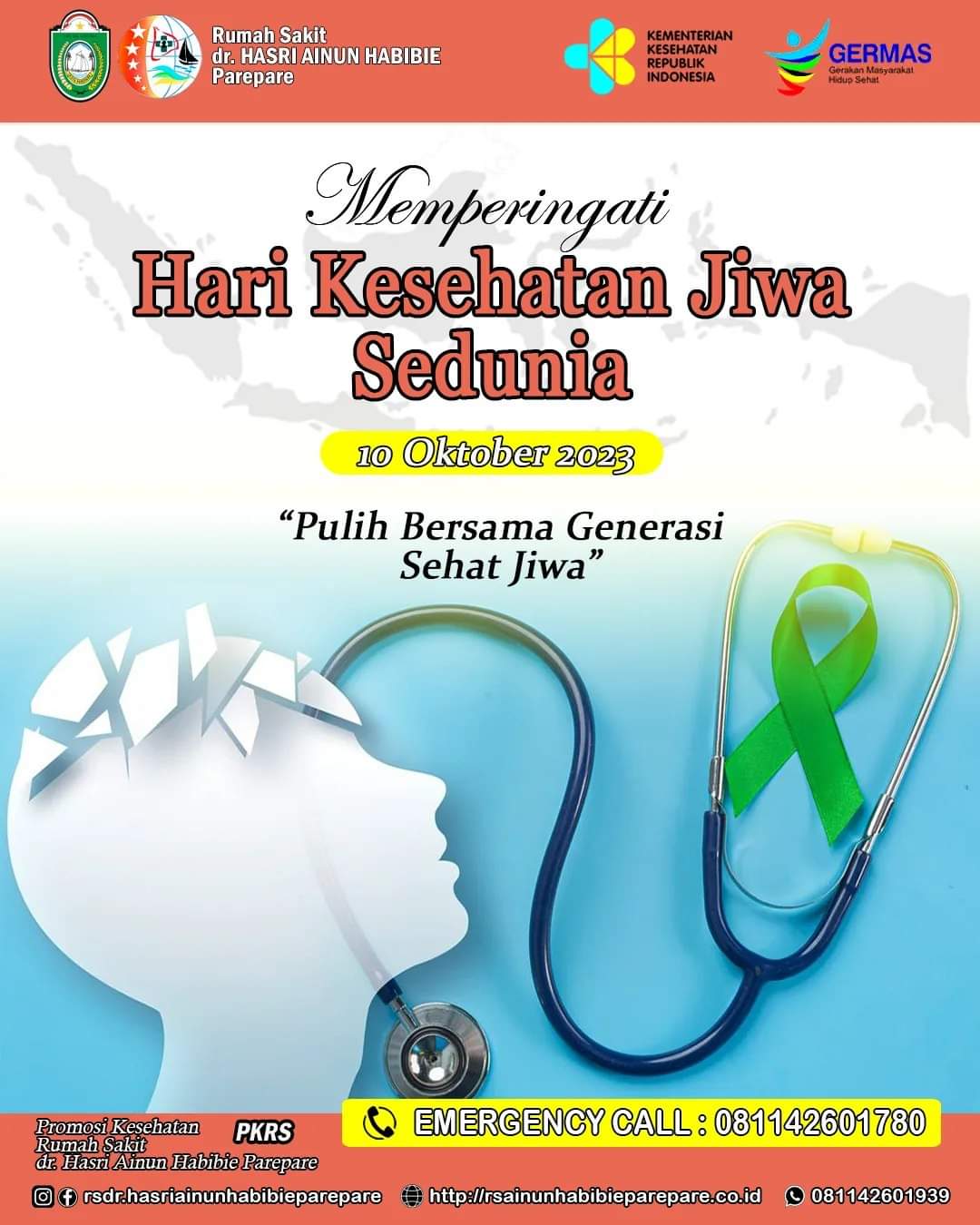 Hari Kesehatan Jiwa Sedunia, RS Hasri Ainun Habibie Ajak Bersama Jaga Kesehatan Mental