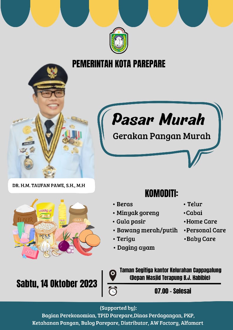 Pemkot Parepare Terus Mudahkan Masyarakat Lewat Pasar Murah, Kini Sasar Bacukiki Barat