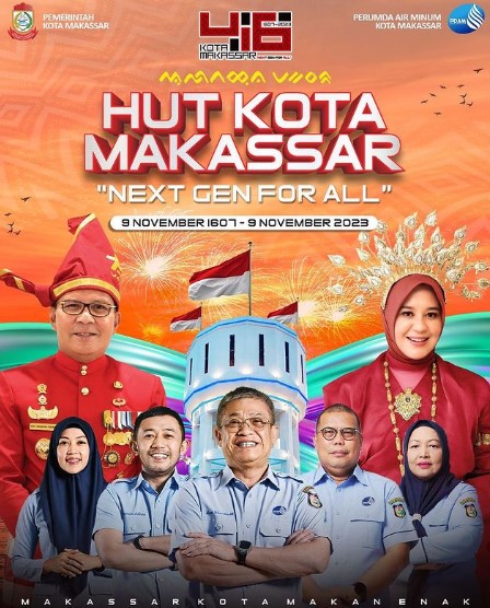 PDAM Makassar Ucapkan Selamat HUT Kota Makassar ke-416
