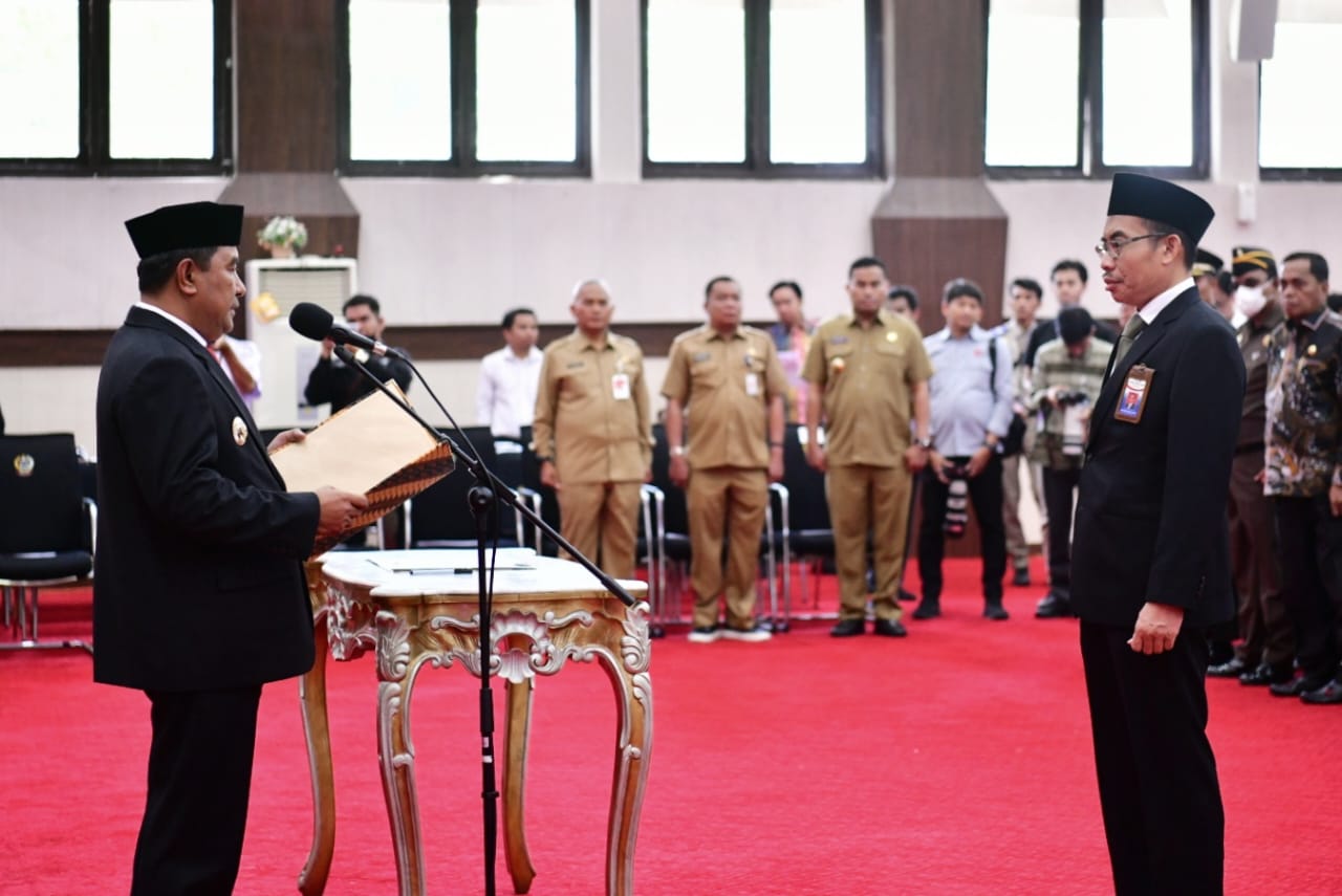 Kukuhkan Kepala Perwakilan BPKP Sulsel, Pj Gubernur Bahtiar Harap Bisa Bersinergi demi Kemajuan Daerah