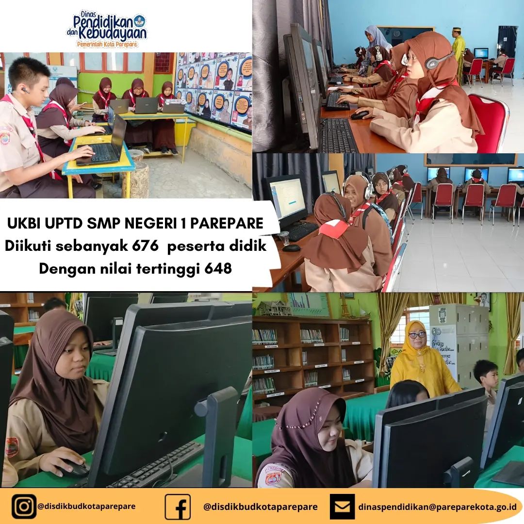 Disdikbud Apresiasi Tes UKBI Adaftif Merdeka SMPN di Parepare, SMPN 1 Peserta Terbanyak dan Nilai Tertinggi