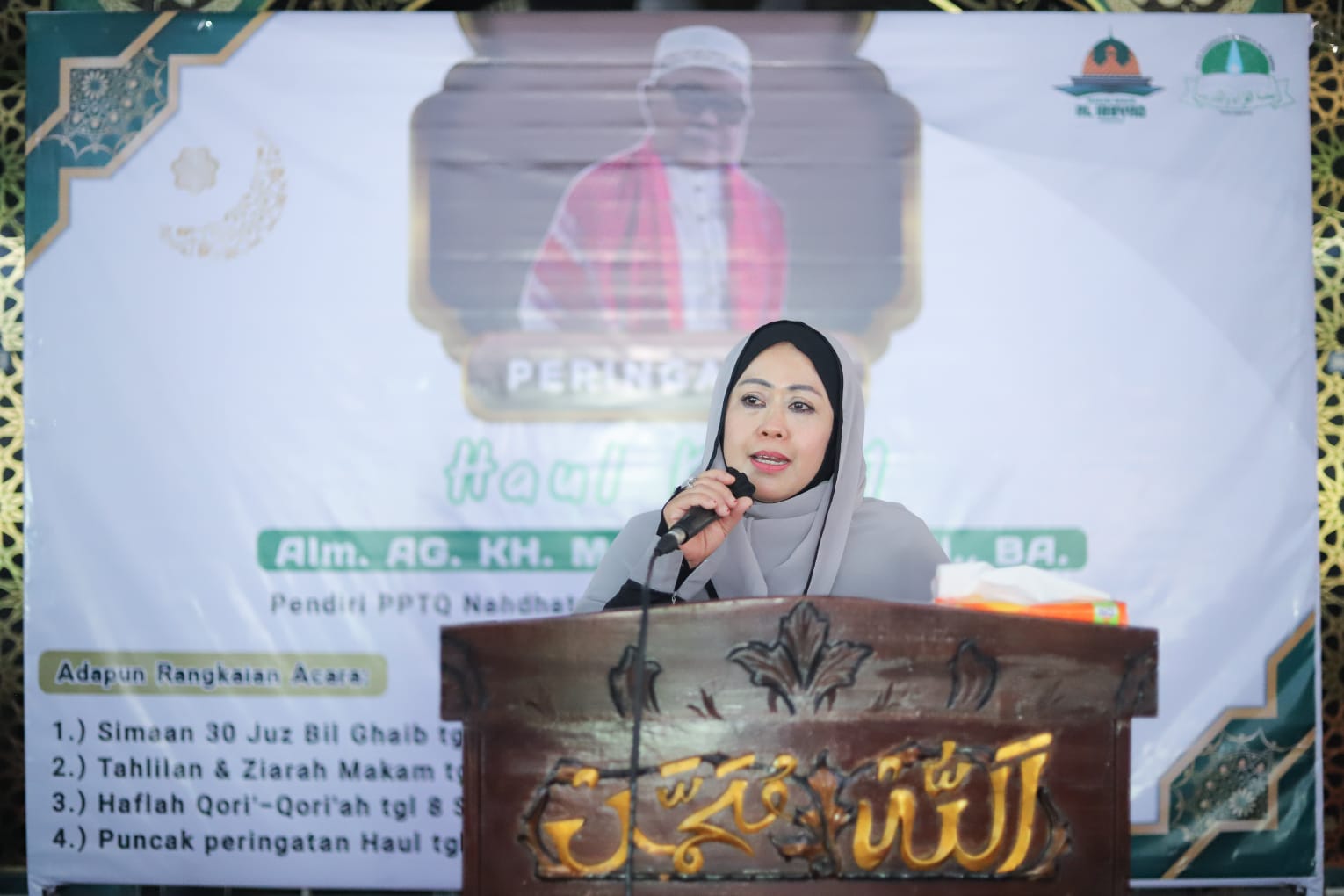 Testimoni di Haul 1 Tahun AG HM Iskandar Ali Wafat, Erna Rasyid Taufan Kenang Sosok Bumikan Al-Qur