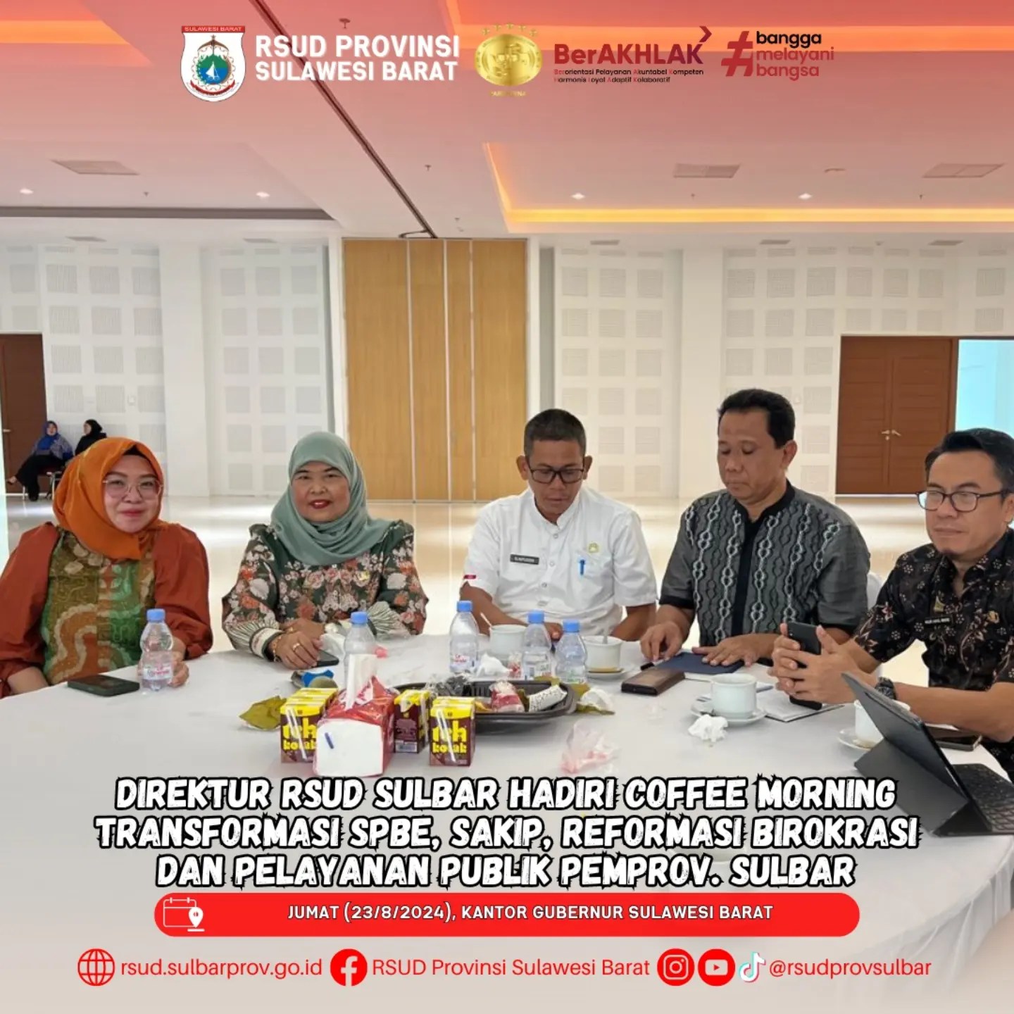 Direktur RSUD Sulbar Hadiri Coffee Morning Transformasi SPBE, SAKIP dan Reformasi Birokrasi