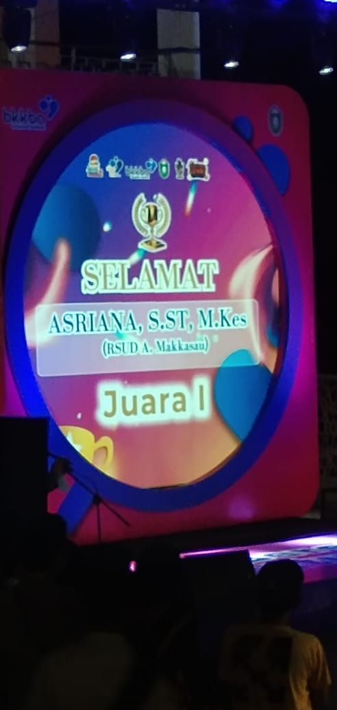 Asriana, Bidan RSUD Andi Makkasau Juara 1 Lomba Harganas se-Parepare