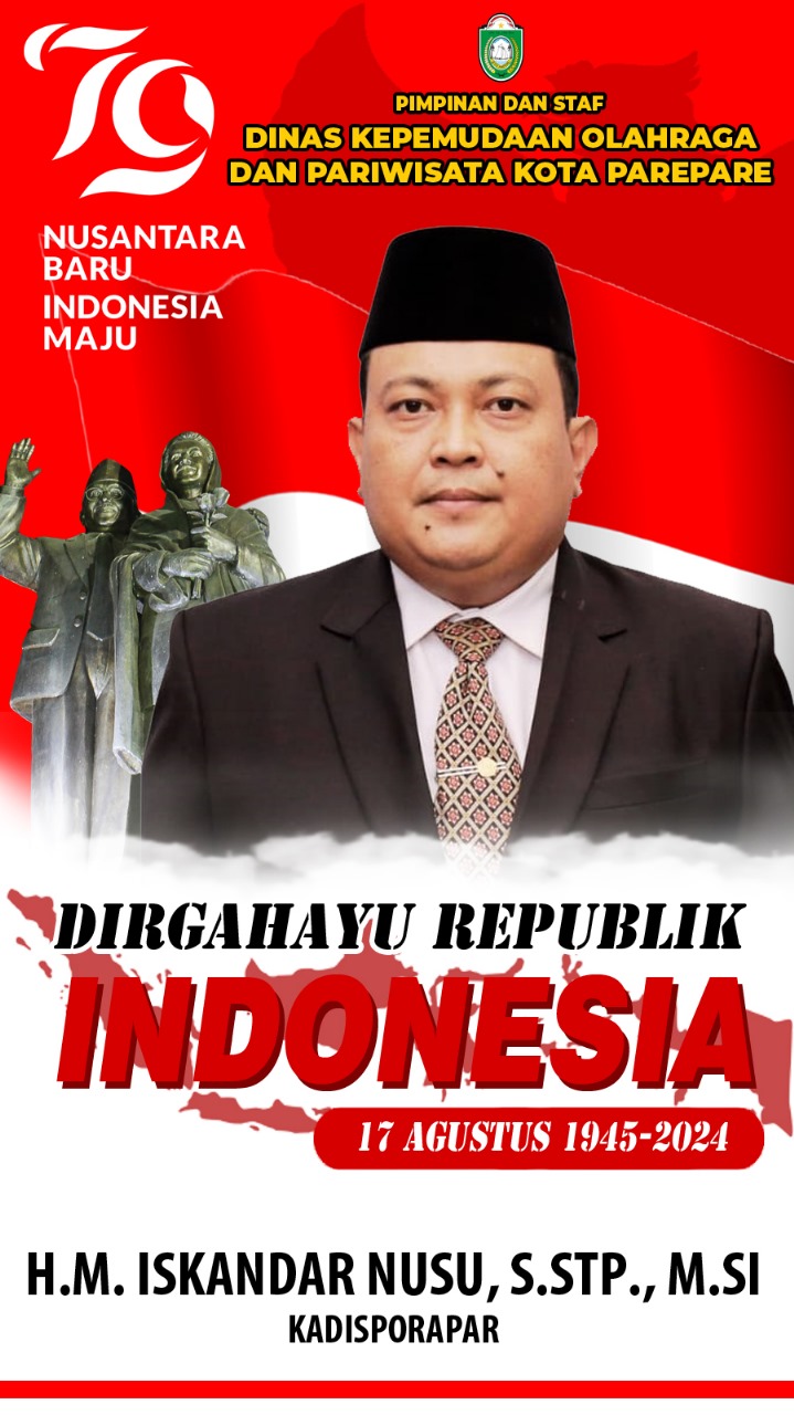 Disporapar Parepare Ucapkan Selamat HUT ke-79 Kemerdekaan RI