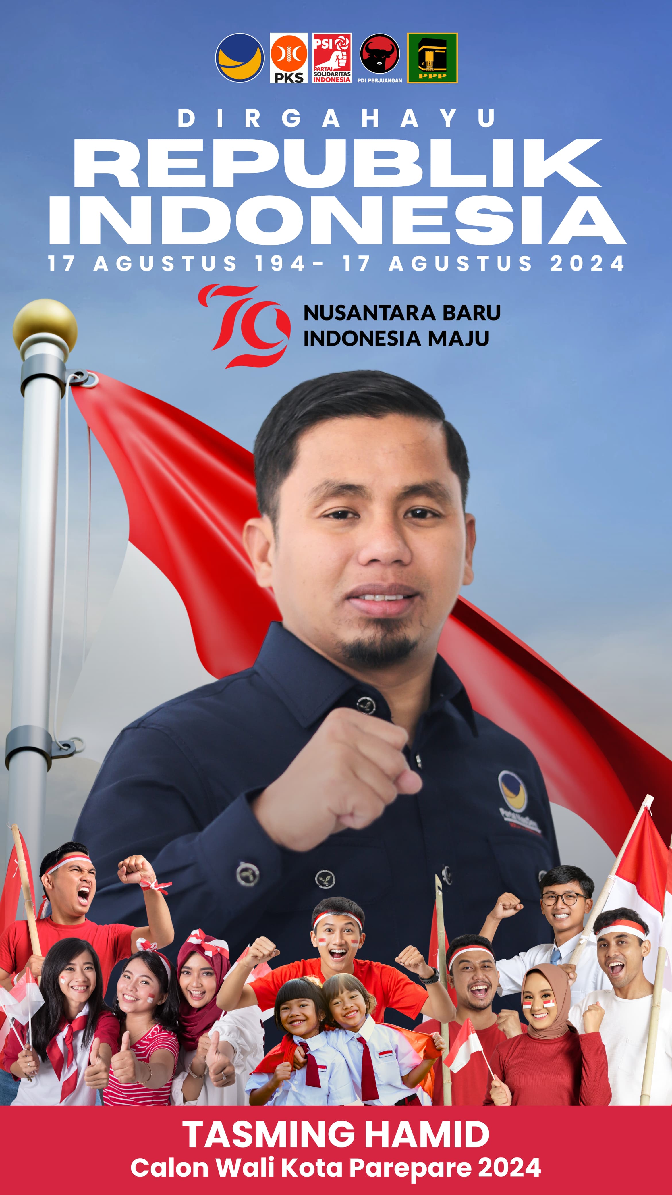 Tepat Hari Kemerdekaan 17 Agustus, TSM Umumkan Pendampingnya di Pilkada Parepare 