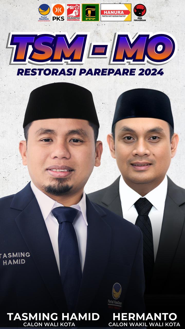 Resmi, Tasming Hamid Berpasangan Hermanto di Pilkada Parepare 