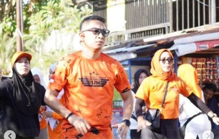 Camat dan Ketua TP PKK Ujung Tanah Senam Sehat di Tabaringan