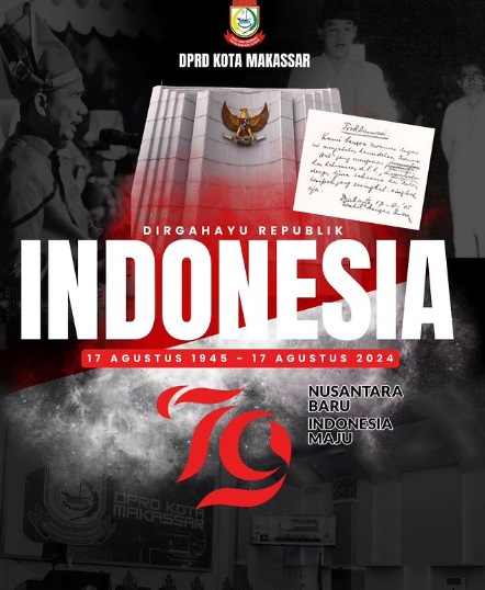 DPRD Makassar Ucapkan Selamat HUT Kemerdekaan RI ke-79