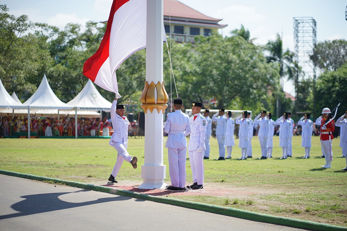 Khidmat dan Sakral, Upacara Pengibaran Bendera Merah Putih HUT ke-79 Kemerdekaan di Parepare Sukses 