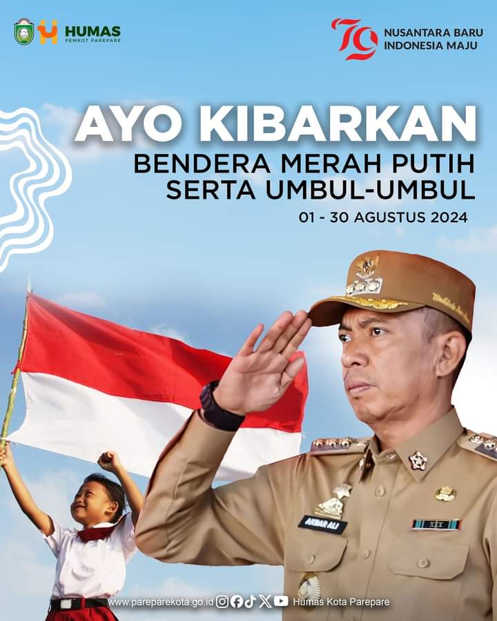 Pj Wali Kota Akbar Ali Kobarkan Semangat Patriotisme Warga Parepare untuk Kibarkan Merah Putih Selama Agustus 