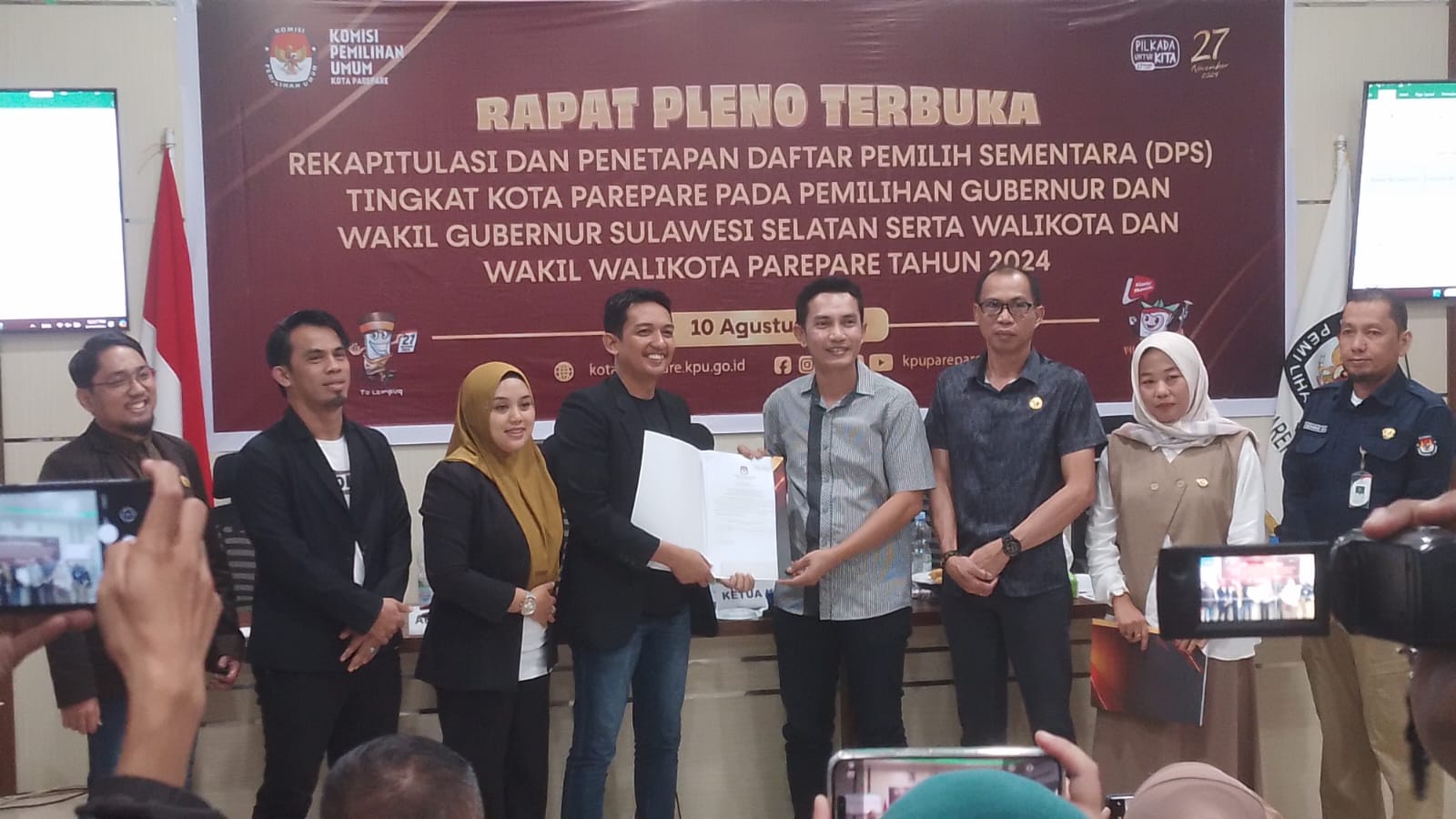 KPU Parepare Tetapkan 112.048 DPS Pilgub dan Pilwalkot, Bertambah 3.000 Lebih dari DPT Pileg Didominasi Pemilih Pemula 