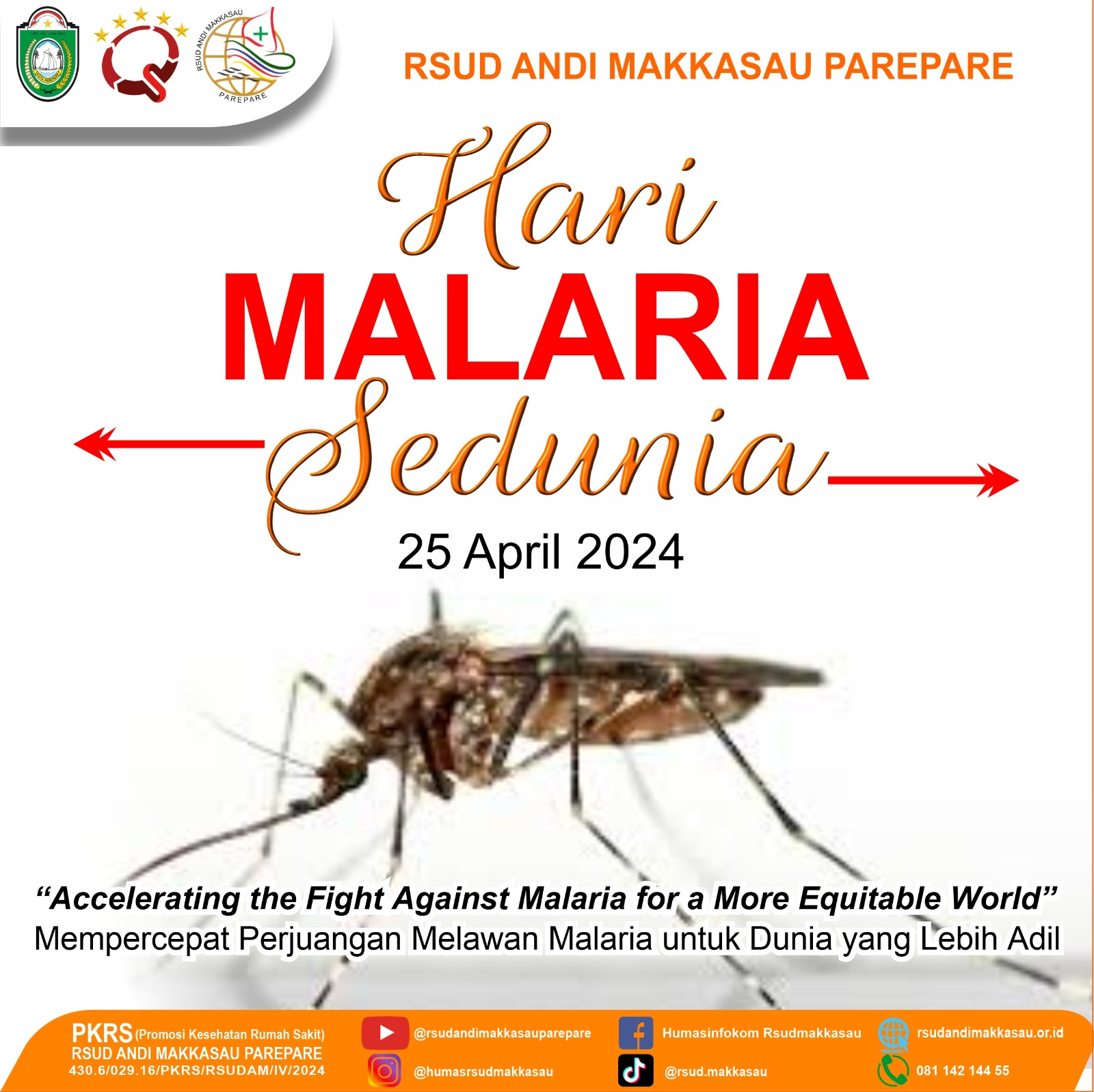 Peringati Hari Malaria Sedunia, RSUD Andi Makkasau Berbagi Kiat Mencegah Malaria 