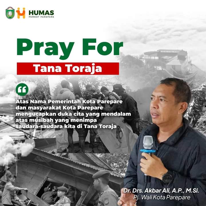 Pj Wali Kota Parepare Akbar Ali Sampaikan Duka Mendalam Bencana Longsor di Tana Toraja
