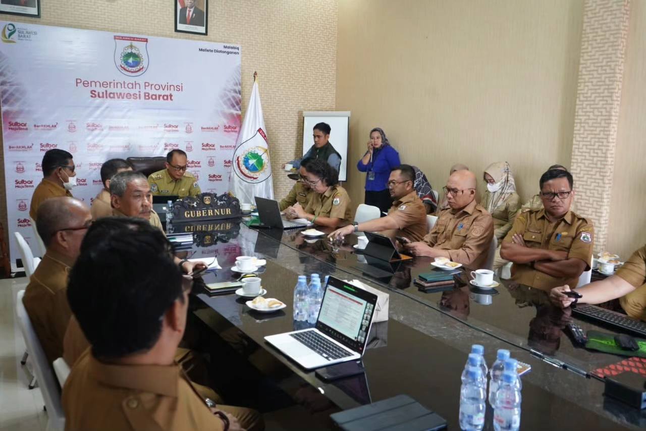 Pj Gubernur Sulbar Ikuti Rakor Pengendalian Inflasi yang Dipimpin Mendagri