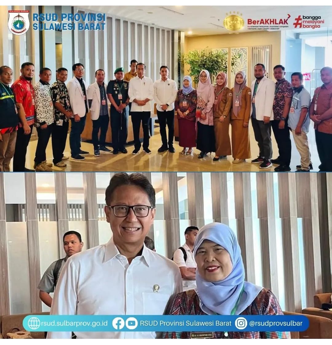 Direktur RSUD Sulbar Menyambut Kedatangan Presiden dan Menkes di Sulbar