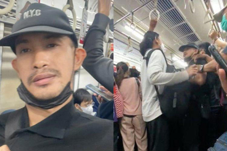 Lecehkan Wanita di Kereta, Pria Ini Malah Dilabrak Korbannya