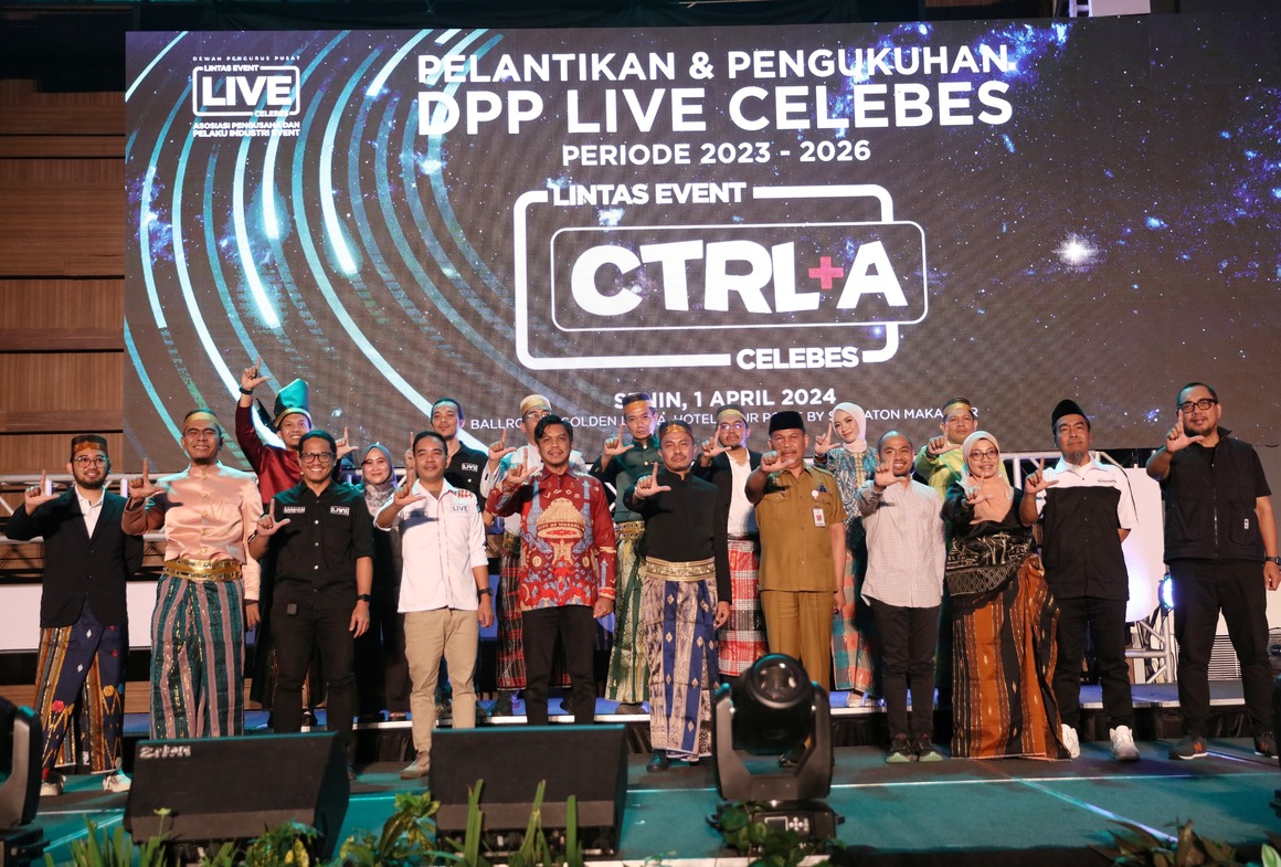 Hadiri Pelantikan dan Pengukuhan LIVE Celebes, Pj Sekda : Energi Baru Tingkatkan Kualitas Event di Makassar