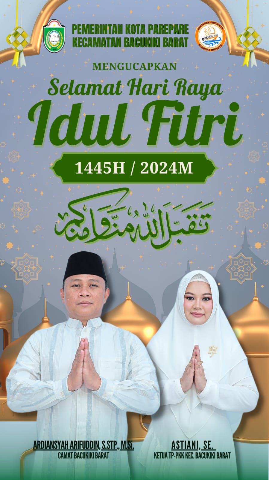 Camat Bacukiki Barat Ucapkan Selamat Hari Raya Idul Fitri