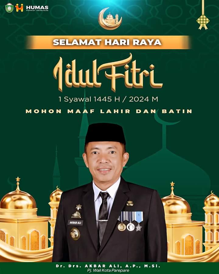 Pj Wali Kota Parepare Ucapkan Selamat Idul Fitri, Ajak Saling Menguatkan Jaga Silaturahmi