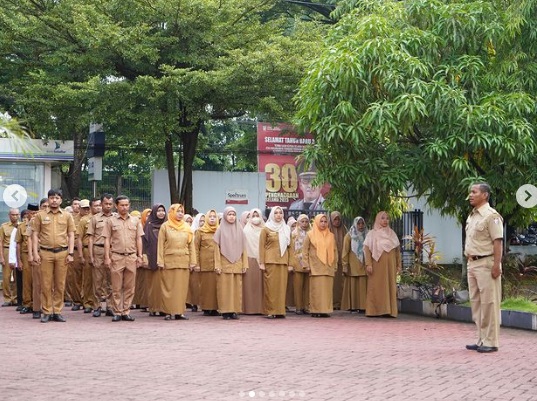 Apel Pagi Kecamatan Biringkanaya, Sekcam Ingatkan Kedisiplinan dan Kebersihan Wilayah