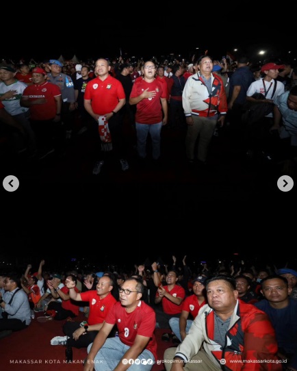 Nobar Semifinal Piala Asia U-23, Wali Kota Makassar Bangga Atas Pejuangan Gigih Timnas Indonesia