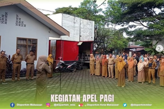 Disperkim Makassar Gelar Apel Perdana Usai Libur Idul Fitri