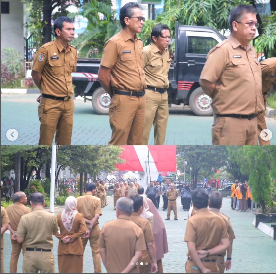 Kasubag Tata Usaha Jadi Pembina Apel Pagi di Sekretariat DPRD Makassar 