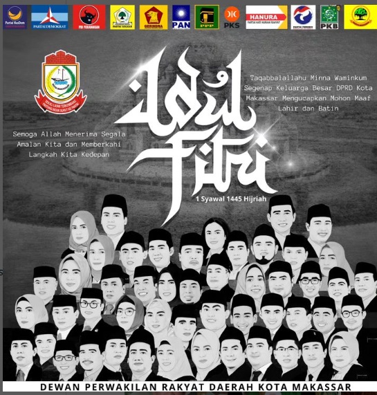 Keluarga Besar DPRD Makassar Ucapkan Selamat Hari Raya Idul Fitri 1445 H