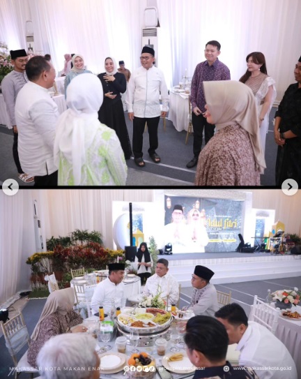 Silaturrahmi di Momen Lebaran, Sejumlah Anggota DPRD Makassar Hadiri Open House Wali Kota