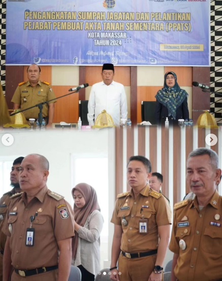 Camat Ujung Tanah Dilantik Menjadi PPATS oleh Kepala Kantor ATR/BPN Makassar