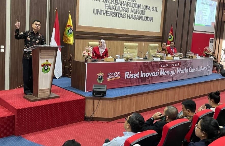 Taruna Ikrar Jadi Pembicara Kuliah Pakar di Unhas, Bahas Riset Inovasi