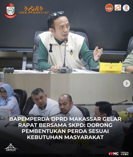 Bapemperda DPRD Makasar Raker Bersama OPD, Bahas Pembentukan Perda yang Relevan dengan Kebutuhan Masyarakat