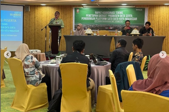 Rakortek Forum Satu Data, Tim IT Dinas Kominfo Makassar Jadi Narasumber