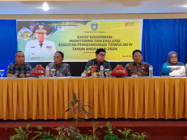 Monev Pembangunan Parepare Triwulan IV 2024, Capaian Kinerja 88,82% dan Realisasi Belanja 77,61%