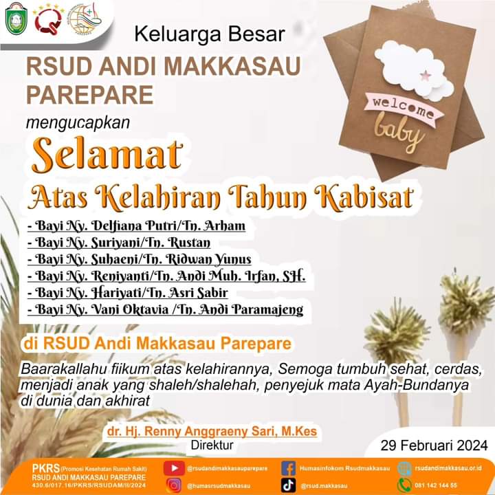 RSUD Andi Makkasau Beri Selamat Bayi Lahir Tepat di Tahun Kabisat 29 Februari 
