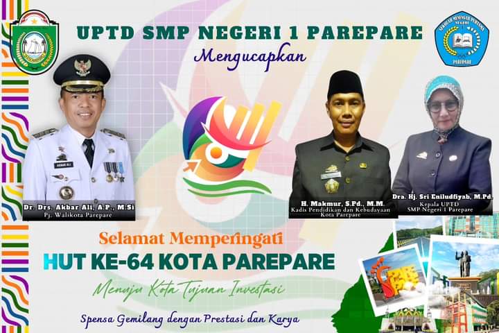 Selamat HUT ke-64 Parepare, SMPN 1 Dukung Eksis Maju dan Menjadi Kota Investasi 