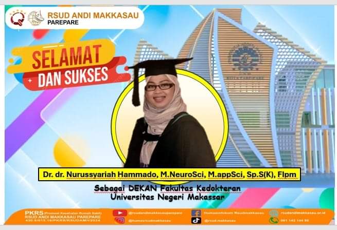 RSUD Andi Makkasau Beri Selamat Nurussyariah Hammado Dilantik Jadi Dekan Fakultas Kedokteran UNM