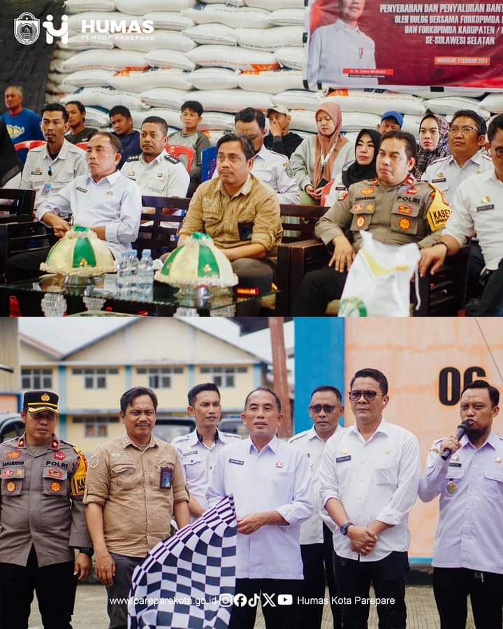Penyerahan Bantuan Pangan Serentak se-Sulsel, Parepare Sasar 8.605 KPM, Bantu Penuhi Kebutuhan Masyarakat 