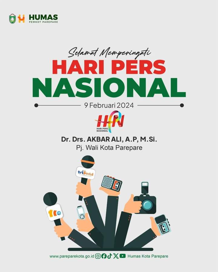 Selamat Hari Pers Nasional 2024, Pj Wali Kota Parepare Apresiasi Jurnalis Beri Pencerahan Masyarakat 