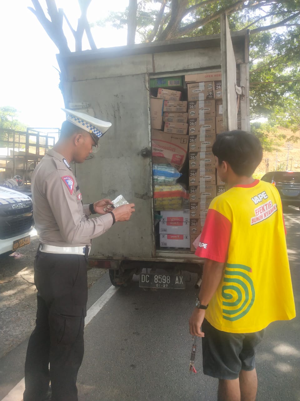 Razia Kendaraan, Satuan PJR Ditlantas Polda Sulbar Tindak Sejumlah Pelanggar