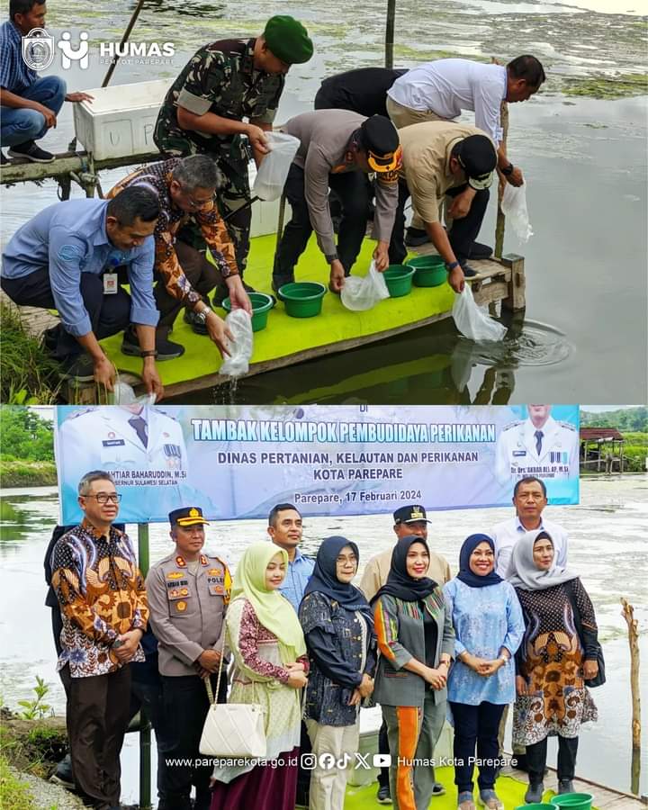 Tebar Benur Udang Vaname di Tambak Budidaya Ikan Bacukiki, Pj Gubernur Sulsel Gairahkan Sektor Perikanan Parepare 