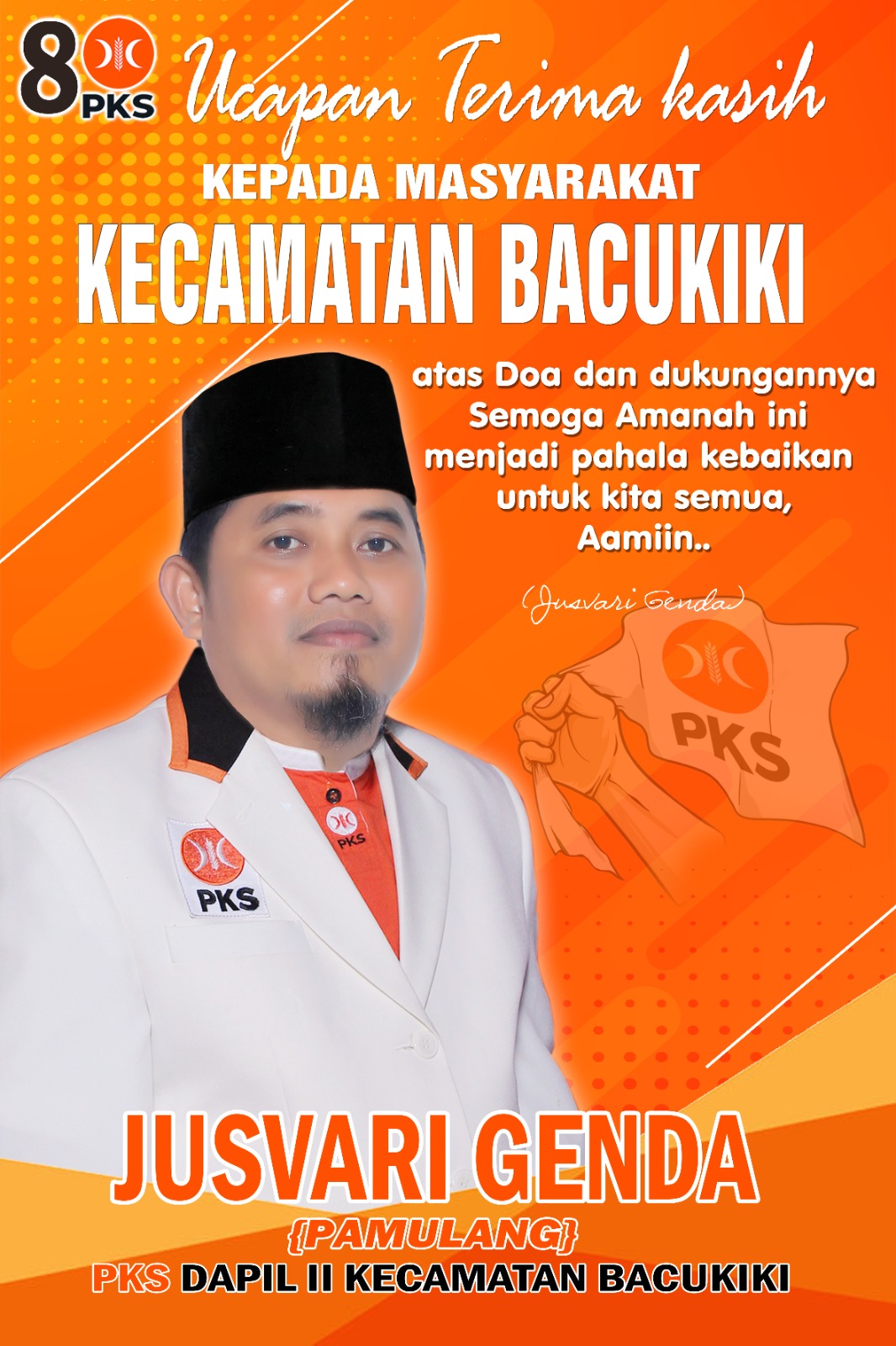 Jusvari Genda Ucapkan Terima Kasih Doa dan Dukungan Masyarakat Bacukiki, Resmi Terpilih DPRD Parepare 